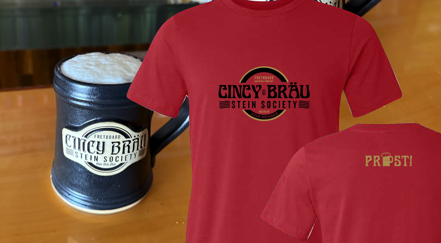 Fretboard Stein Club #CincyBrau • New Membership • BLUE ASH