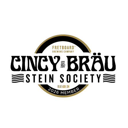 Fretboard Stein Club #CincyBrau • New Membership • BLUE ASH